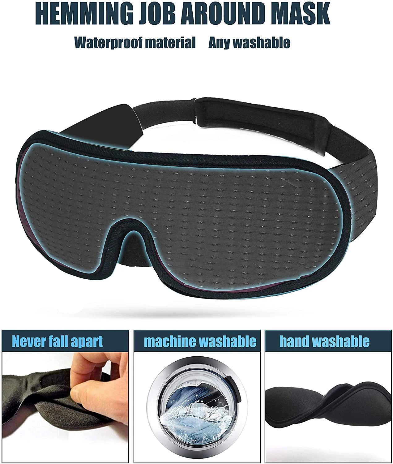 **3D Sleep Eye Mask: Soft, Light-Blocking Blindfold**